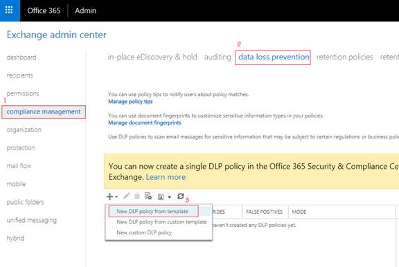 Setting Up DLP In Office 365 Exchange Online